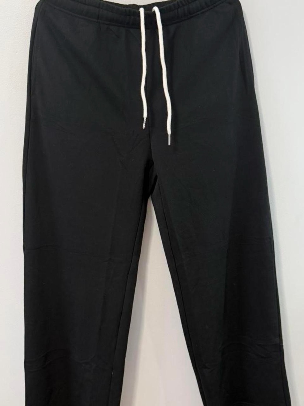 Casual Black Drawstring Lounge Pants